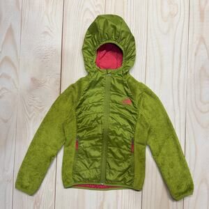 The North Face Girls Insulated Lined Hoodie Jacket Size Medium 10/12 Green